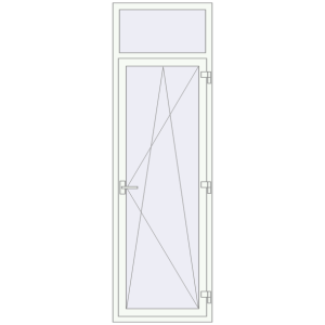 Купити Балконні двері 750x2400 мм REHAU Euro 70 BLACK_BROWN ззовні