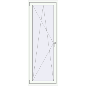 Купити Балконні двері 760x2150 мм REHAU Euro 70 Білий (RAL 9016) з двох сторін