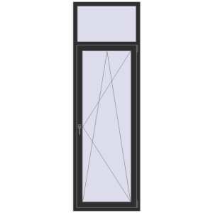 Купити Балконні двері 800x2500 мм REHAU Euro 70 ANTHRACITE_GREY_GLATT з двох сторін