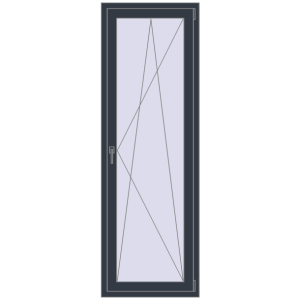 Купити Балконні двері 700x2100 мм REHAU Euro 70 ANTHRACITE_GREY_STRUKTURAL з двох сторін