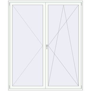 Купити Балконні двері 2000x2400 мм REHAU Euro 70 Білий (RAL 9016) з двох сторін