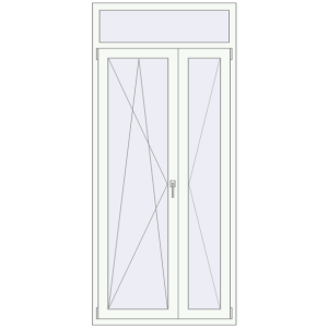 Купити Балконні двері 1005x2250 мм REHAU SYNEGO MD Білий (RAL 9016) з двох сторін