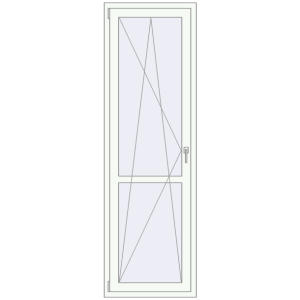 Купити Балконні двері 700x2230 мм REHAU Euro 60 Білий (RAL 9016) з двох сторін