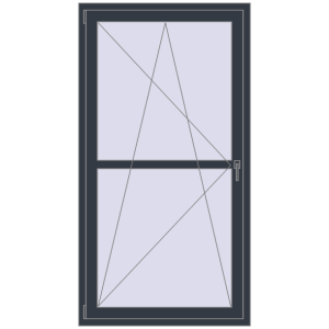 Купити Балконні двері 1010x1900 мм REHAU Euro 60 ANTHRACITE_GREY_STRUKTURAL з двох сторін