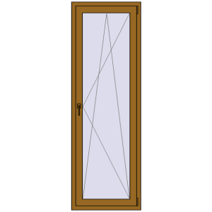 Купити Балконні двері 700x2100 мм REHAU Euro 70 LIGHT_OAK з двох сторін