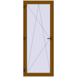 Купити Балконні двері 910x2280 мм REHAU Euro 60 GOLDEN OAK з двох сторін