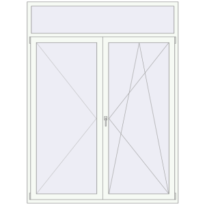 Купити Балконні двері 1800x2400 мм REHAU SYNEGO MD Білий (RAL 9016) з двох сторін