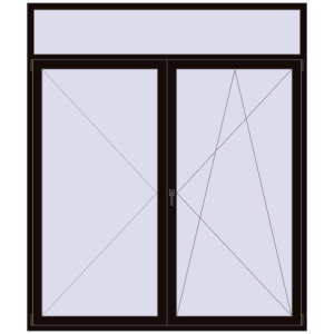 Купити Балконні двері 2090x2450 мм REHAU Euro 70 BLACK_BROWN з двох сторін