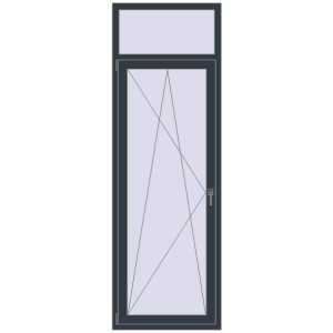 Купити Балконні двері 800x2400 мм REHAU Euro 70 ANTHRACITE_GREY_STRUKTURAL з двох сторін