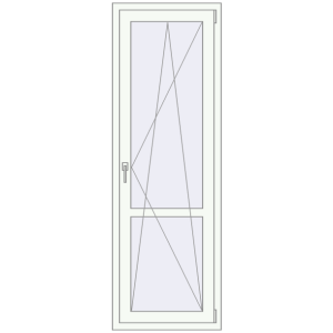 Купити Балконні двері 650x1950 мм REHAU Euro 60 Білий (RAL 9016) з двох сторін