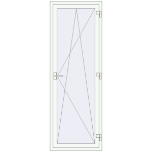 Купити Балконні двері 750x2150 мм REHAU Euro 70 Білий (RAL 9016) з двох сторін