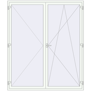 Купити Балконні двері 2020x2350 мм REHAU Euro 70 Білий (RAL 9016) з двох сторін