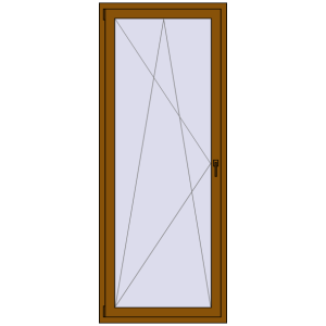 Купити Балконні двері 910x2280 мм REHAU Euro 60 GOLDEN OAK з двох сторін