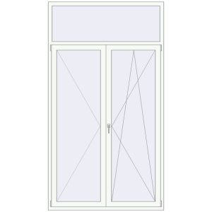 Купити Балконні двері 1500x2700 мм REHAU Euro 60 Білий (RAL 9016) з двох сторін