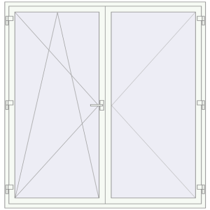 Купити Балконні двері 2000x2050 мм REHAU SYNEGO MD Білий (RAL 9016) з двох сторін