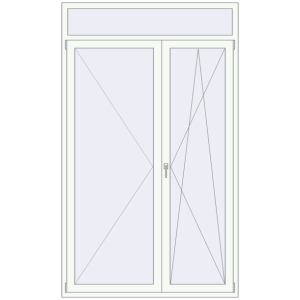 Купити Балконні двері 1500x2500 мм REHAU SYNEGO MD Білий (RAL 9016) з двох сторін