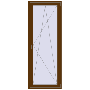 Купити Балконні двері 800x2100 мм REHAU Euro 60 WALNUT з двох сторін