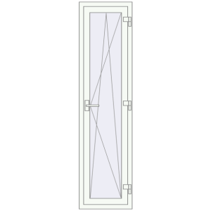 Купити Балконні двері 500x1950 мм REHAU Euro 60 Білий (RAL 9016) з двох сторін