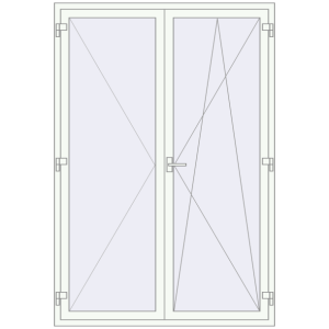 Купити Балконні двері 1500x2200 мм REHAU Euro 70 Білий (RAL 9016) з двох сторін