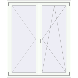 Купити Балконні двері 1500x1800 мм REHAU Euro 70 ANTHRACITE_GREY_STRUKTURAL ззовні