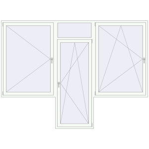 Купити Балконні двері 3250x2400 мм REHAU Euro 70 GOLDEN OAK ззовні