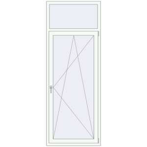 Купити Балконні двері 900x2400 мм REHAU Euro 70 Білий (RAL 9016) з двох сторін