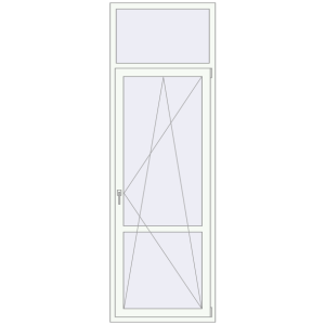 Купити Балконні двері 866x2625 мм REHAU Euro 70 Білий (RAL 9016) з двох сторін