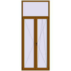 Купити Балконні двері 1200x3000 мм REHAU Euro 70 GOLDEN OAK з двох сторін