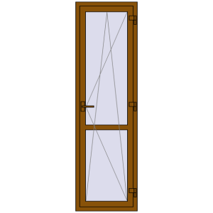 Купити Балконні двері 630x2130 мм REHAU Euro 60 GOLDEN OAK з двох сторін