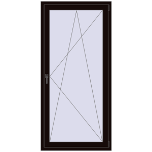 Купити Балконні двері 900x1900 мм REHAU Euro 60 BLACK_BROWN з двох сторін