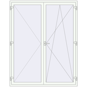 Купити Балконні двері 1700x2150 мм REHAU SYNEGO MD Білий (RAL 9016) з двох сторін