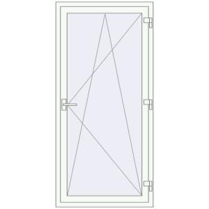 Купити Балконні двері 870x1830 мм REHAU Euro 60 Білий (RAL 9016) з двох сторін