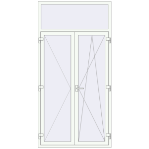 Купити Балконні двері 1200x2400 мм REHAU Euro 60 Білий (RAL 9016) з двох сторін