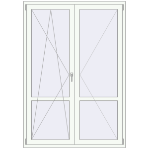 Купити Балконні двері 1400x2001 мм REHAU Euro 70 Білий (RAL 9016) з двох сторін