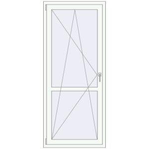 Купити Балконні двері 840x1980 мм REHAU Euro 70 Білий (RAL 9016) з двох сторін
