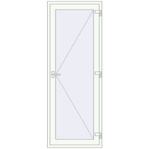 Купити Вхідні двері 860x2300 мм REHAU Euro-Design 60 Білий (RAL 9016) з двох сторін