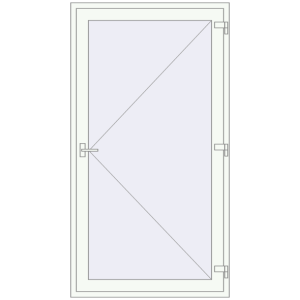 Купити Вхідні двері 1170x2170 мм REHAU Euro-Design 60 Білий (RAL 9016) з двох сторін