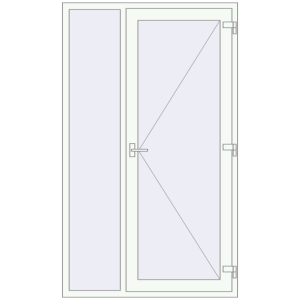Купити Вхідні двері 1300x2180 мм REHAU Euro-Design 60 Білий (RAL 9016) з двох сторін