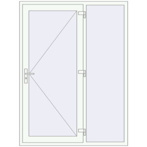 Купити Вхідні двері 1500x2000 мм REHAU Euro-Design 60 Білий (RAL 9016) з двох сторін