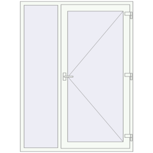 Купити Вхідні двері 1500x2000 мм REHAU Euro-Design 60 Білий (RAL 9016) з двох сторін
