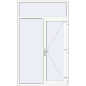 Купити Вхідні двері 1500x2500 мм REHAU SYNEGO Білий (RAL 9016) з двох сторін