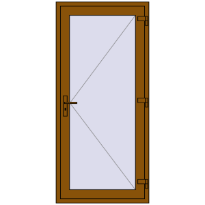 Купити Вхідні двері 850x1950 мм REHAU Brillant-Design GOLDEN OAK з двох сторін