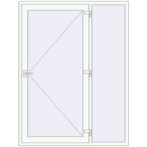 Купити Вхідні двері 1600x2100 мм REHAU Euro-Design 60 Білий (RAL 9016) з двох сторін