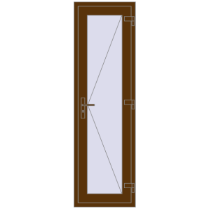 Купити Вхідні двері 600x2000 мм REHAU Euro-Design 60 WALNUT з двох сторін