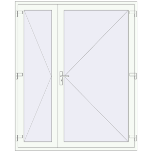 Купити Вхідні двері 1800x2200 мм REHAU Brillant-Design BLACK_BROWN ззовні