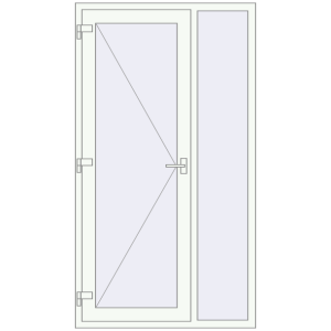 Купити Вхідні двері 1160x2090 мм REHAU Euro-Design 60 Білий (RAL 9016) з двох сторін