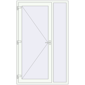 Купити Вхідні двері 1300x2100 мм REHAU Euro-Design 60 Білий (RAL 9016) з двох сторін