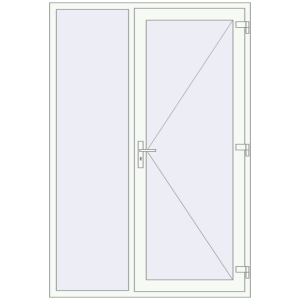 Купити Вхідні двері 1500x2200 мм REHAU SYNEGO Білий (RAL 9016) з двох сторін