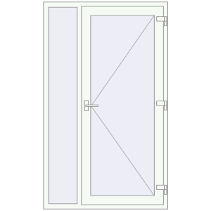 Купити Вхідні двері 1200x2000 мм REHAU Brillant-Design Білий (RAL 9016) з двох сторін