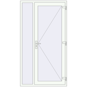 Купити Вхідні двері 1200x2200 мм REHAU Euro-Design 60 Білий (RAL 9016) з двох сторін